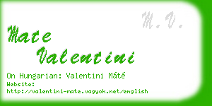 mate valentini business card